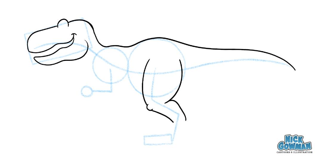 How to draw cartoon dinosaurs step 8