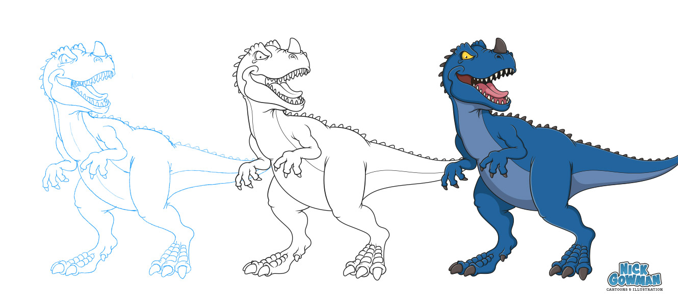 Jurassic June Cartoon Dinosaur