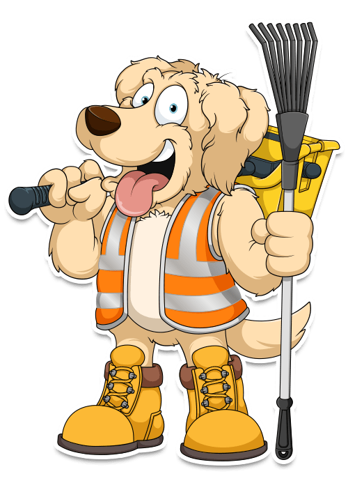 Scoop-It cartoon dog mascot