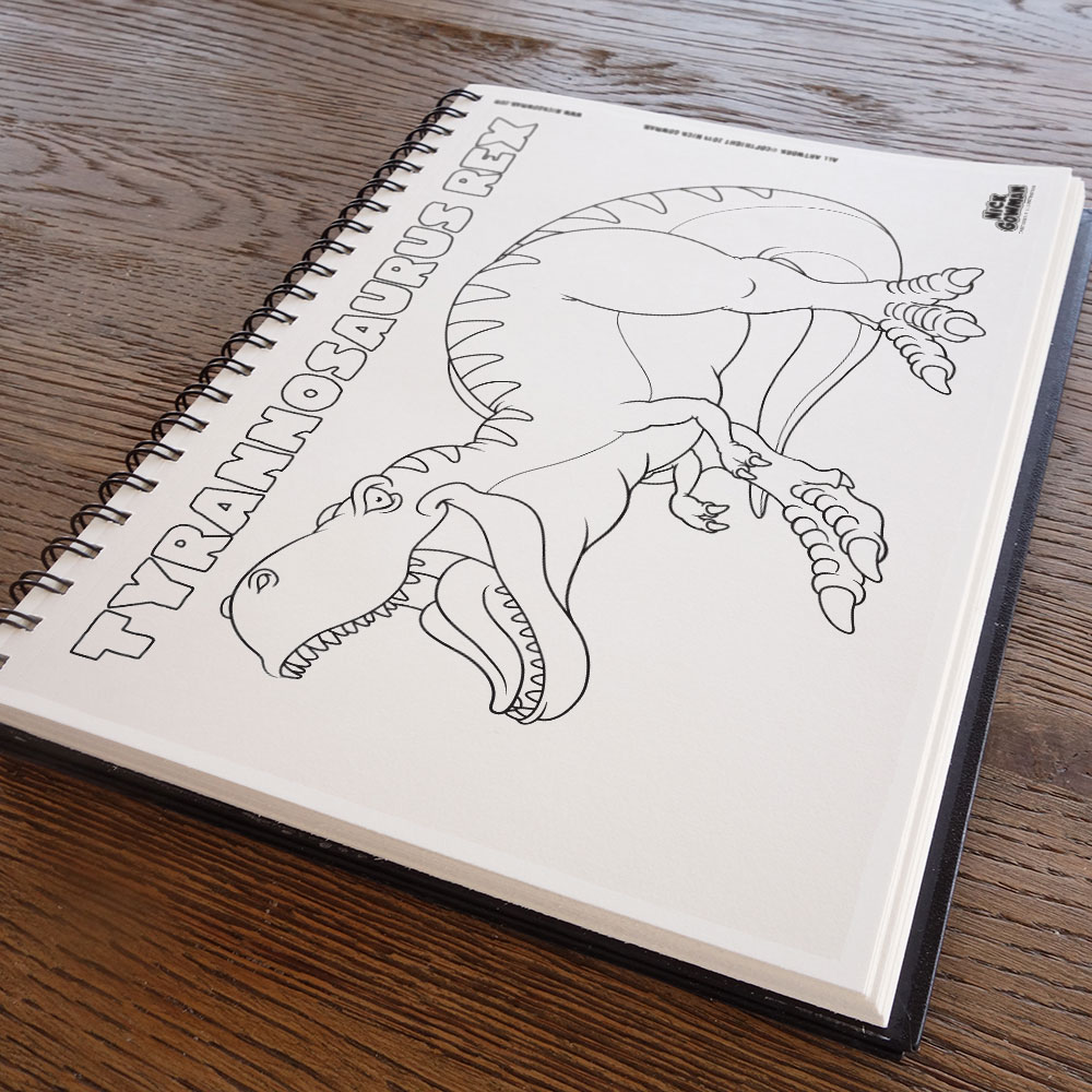 Tyrannosaurus colouring sheet