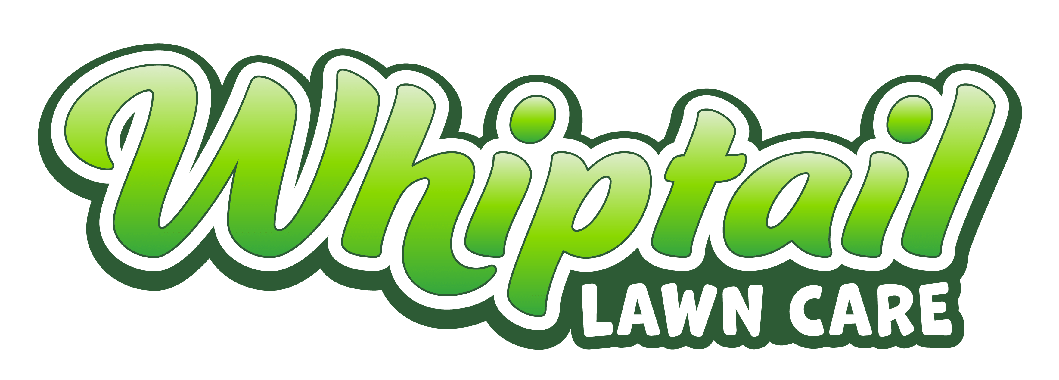 Whiptail lawn care text logo
