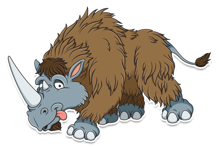 woolly rhino cartoon